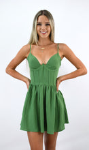 Load image into Gallery viewer, When Love Is Green Corset Dress