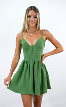 Load image into Gallery viewer, When Love Is Green Corset Dress