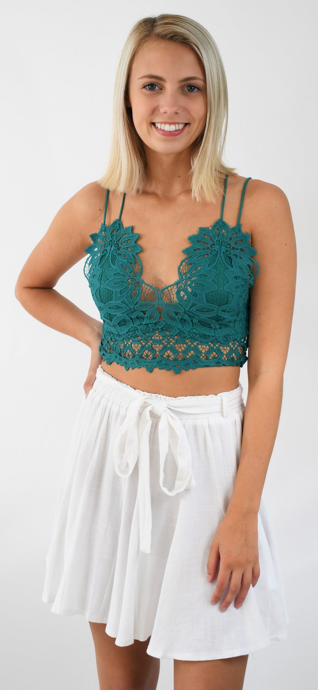 Lace Spaghetti Strap Bralette