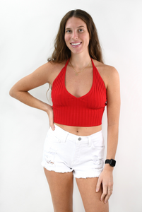 Easy Answer Knit Halter Top