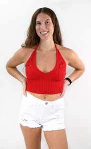 Easy Answer Knit Halter Top