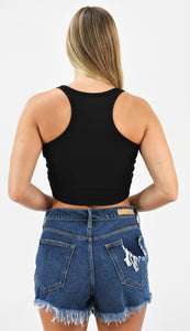 Basic Element Racer Back Crop Tee