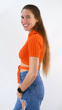 Load image into Gallery viewer, Orange Grove Crop Short Sleeve Sweater