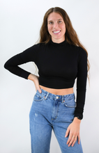 Load image into Gallery viewer, Basically Yours Long Sleeve Crop Turtleneck