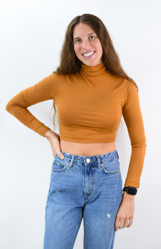 Basically Yours Long Sleeve Crop Turtleneck