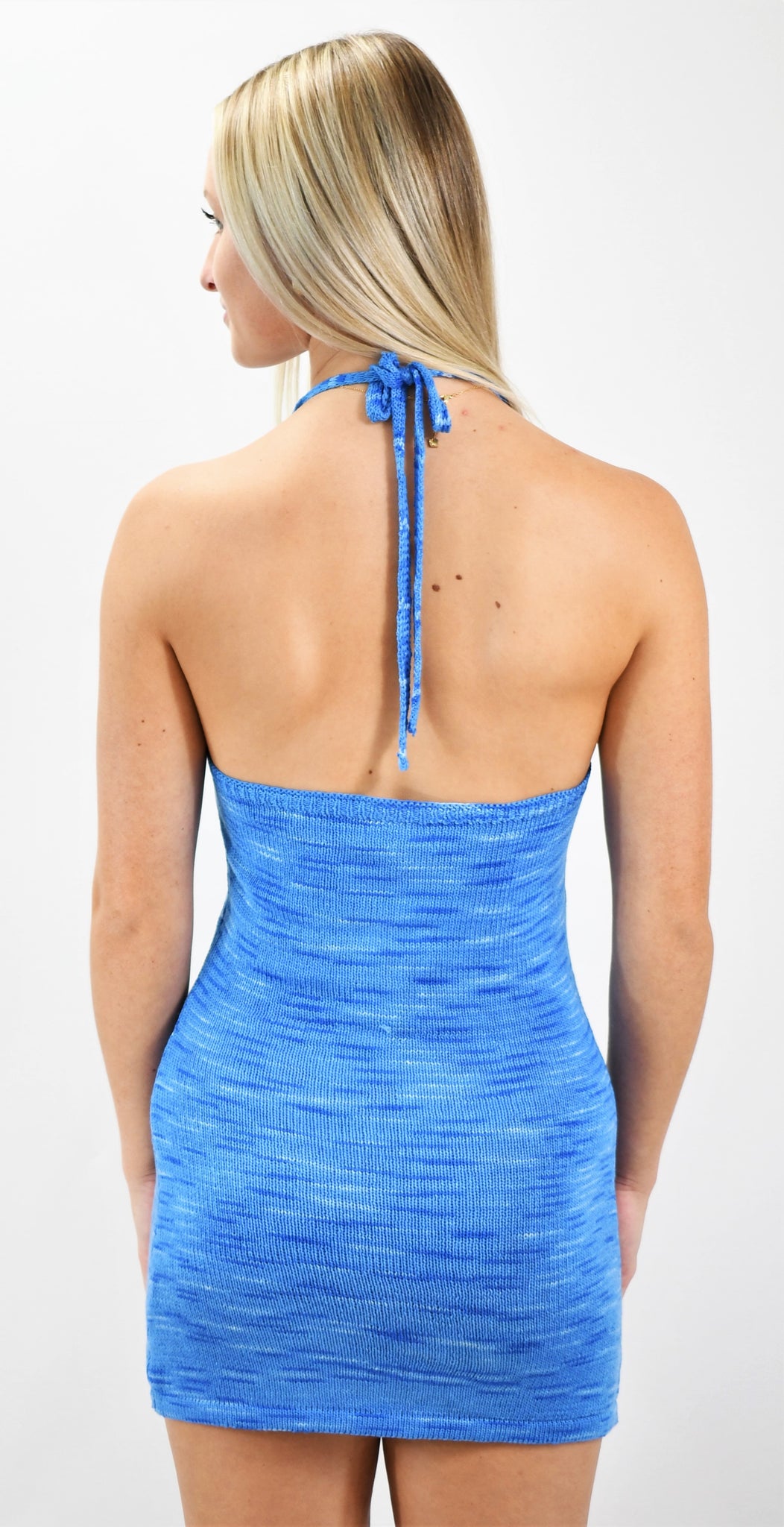 Dont Tell Knit Halter Mini Dress S Dont Tell Knit Halter Mini Dress S