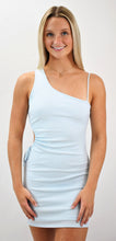 Load image into Gallery viewer, Pale Blue Skies One Shoulder Bodycon Dress