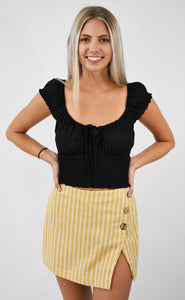 New Day Peasant Style Crop Top