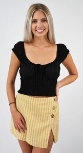 New Day Peasant Style Crop Top