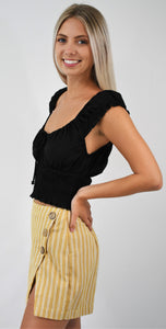 New Day Peasant Style Crop Top