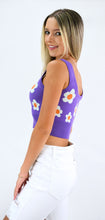 Load image into Gallery viewer, Retro Bloom Knit Crop Top
