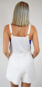 Linen Bib Romper