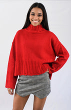 Load image into Gallery viewer, Mock Turtleneck Loose Crop Sweater