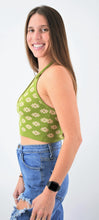 Load image into Gallery viewer, Mod Flower Knit Halter Top