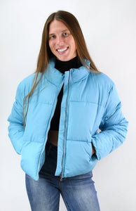 Color Scheme Cropped Puffer Jacket