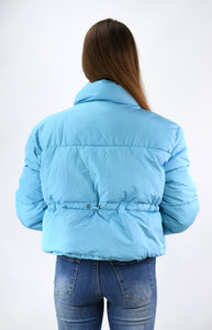 Color Scheme Cropped Puffer Jacket