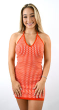 Load image into Gallery viewer, Geometric Theory Knit Halter Dress