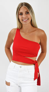 Big Impact One-Shoulder Crop Top