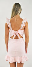 Load image into Gallery viewer, Pretty in Pink Ruffle Shoulder Dress