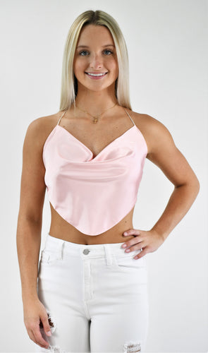 Right Triangle Silken Crop Top