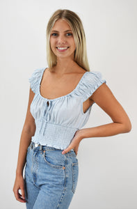 New Day Peasant Style Crop Top