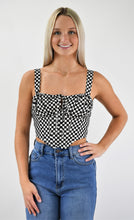 Load image into Gallery viewer, Mark Set Go Checkered Bustier Top