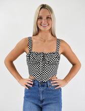 Load image into Gallery viewer, Mark Set Go Checkered Bustier Top