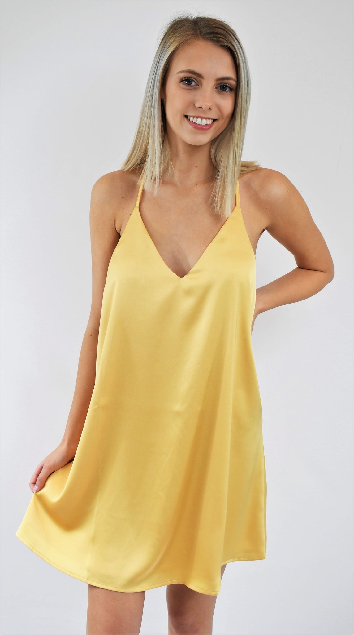 Silk discount trapeze dress