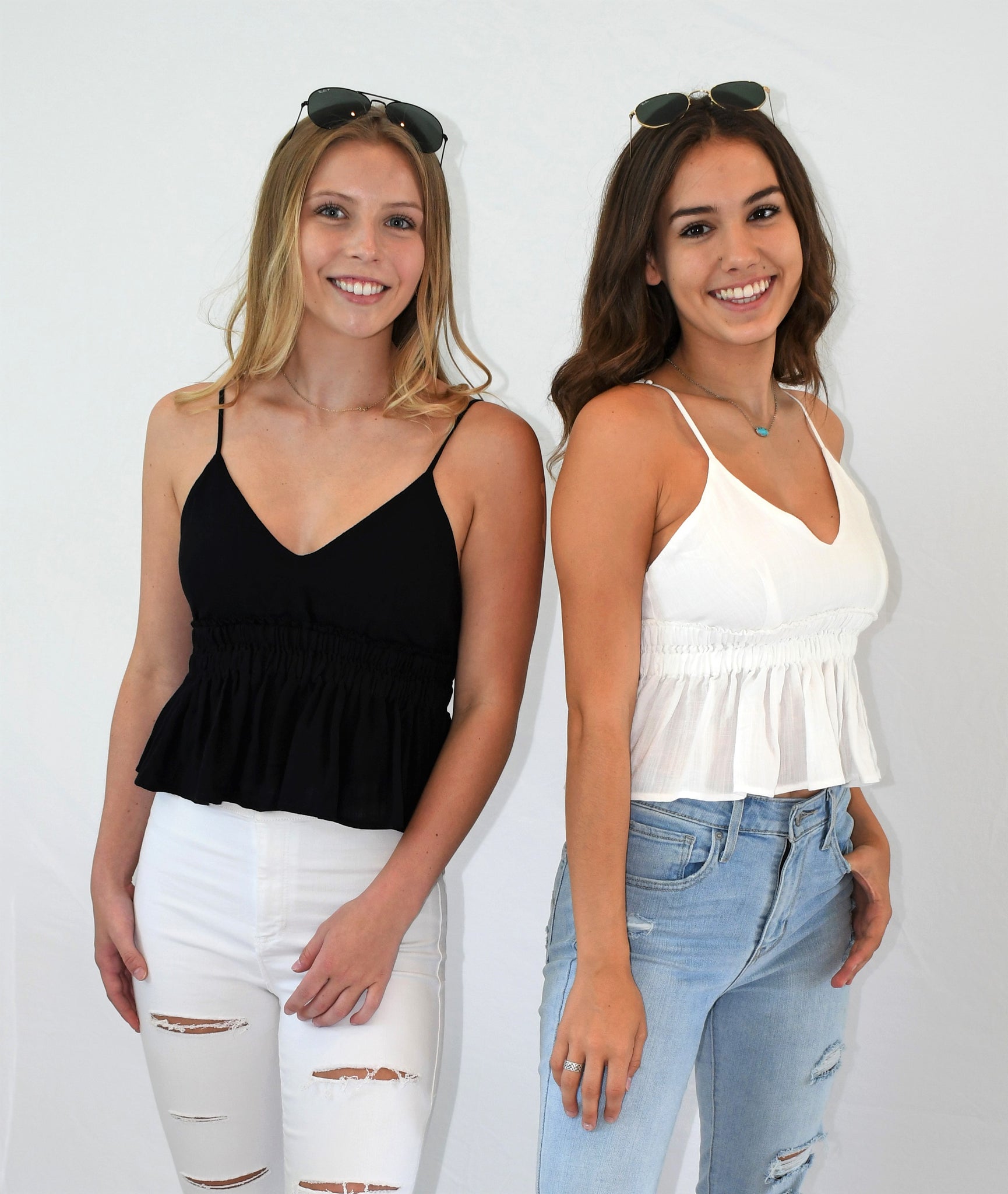 White empire deals waist top