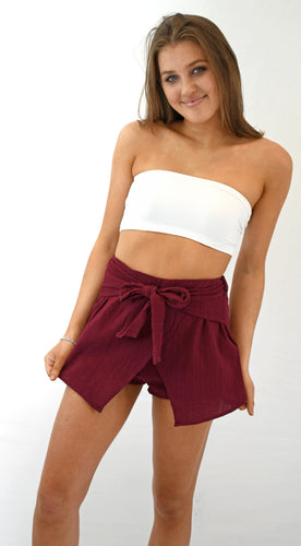 Front and Center Tie Skort