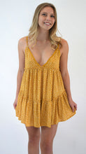 Load image into Gallery viewer, Triangle Top Mini Dress with Ruffle Bottom