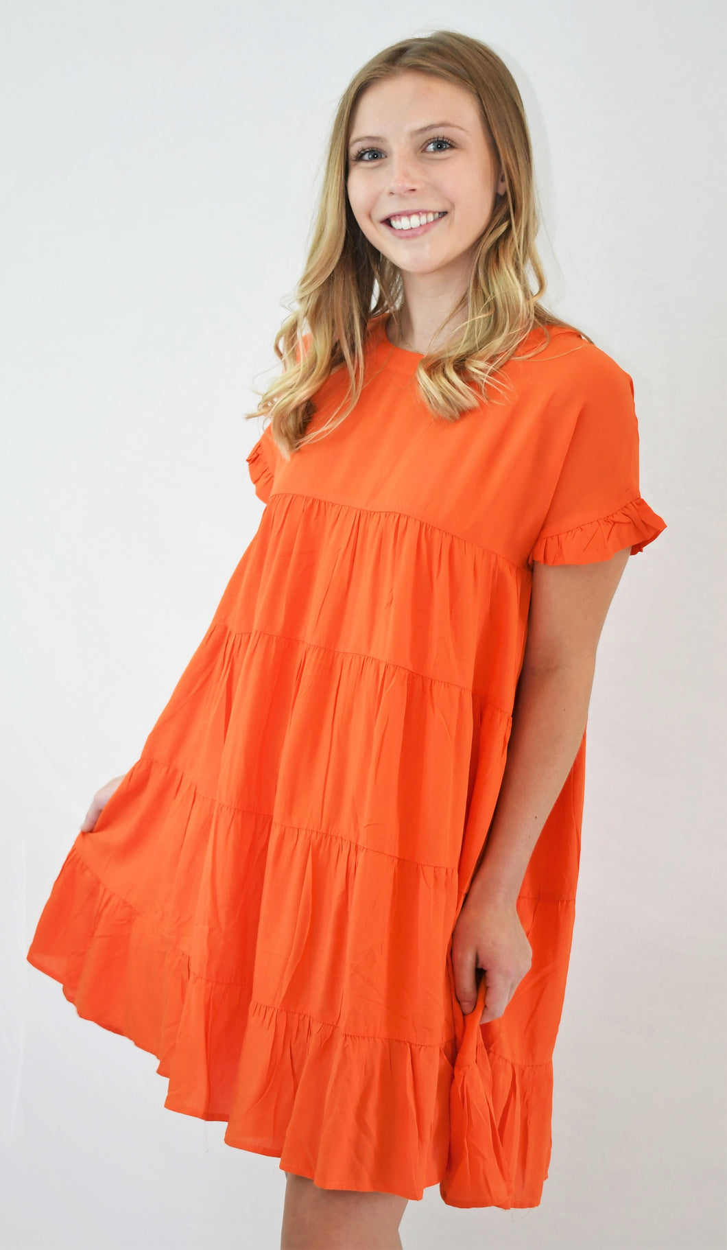 Tiered swing cheap dress